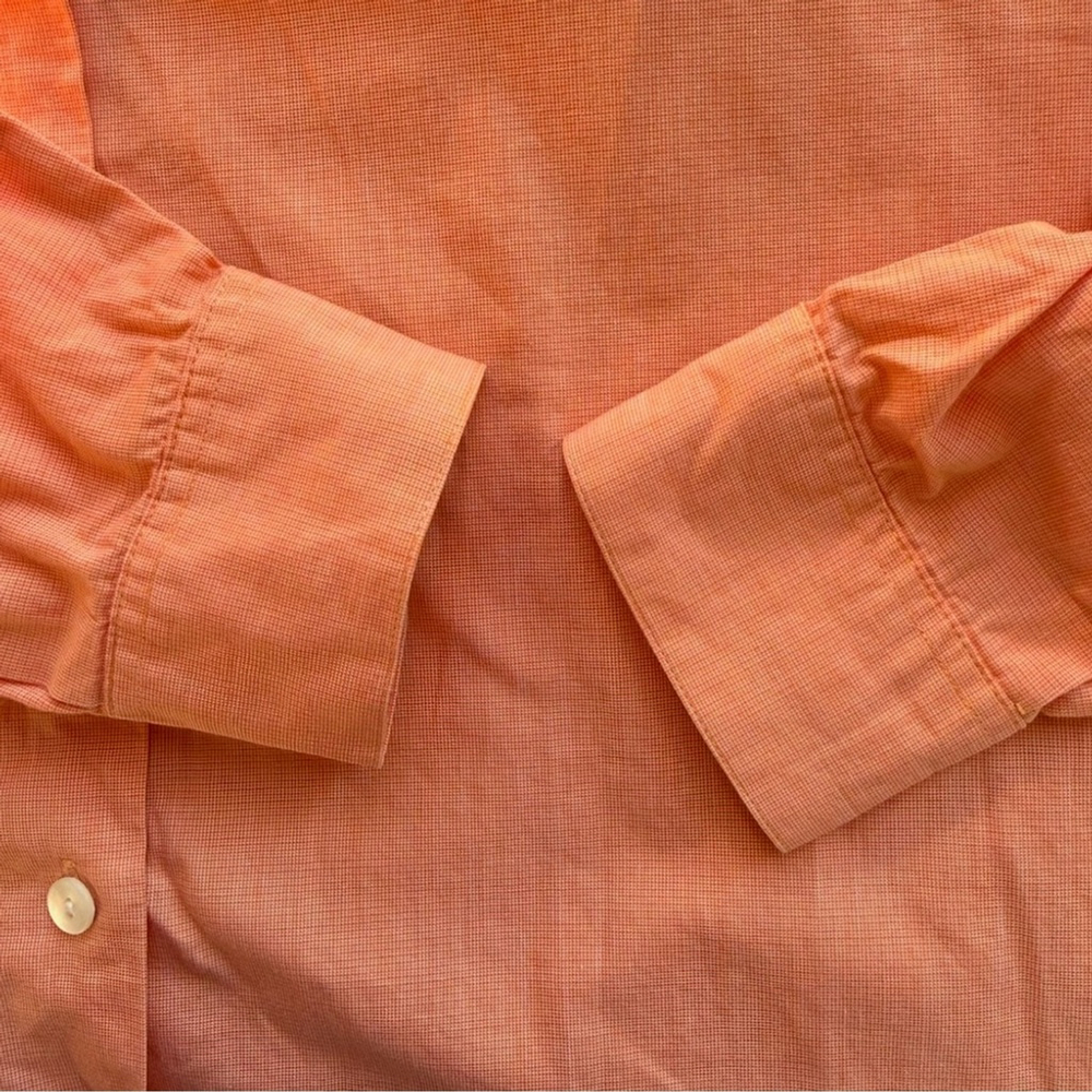 Talbots Orange Cotton Button Down Blouse Size 10p… - image 8